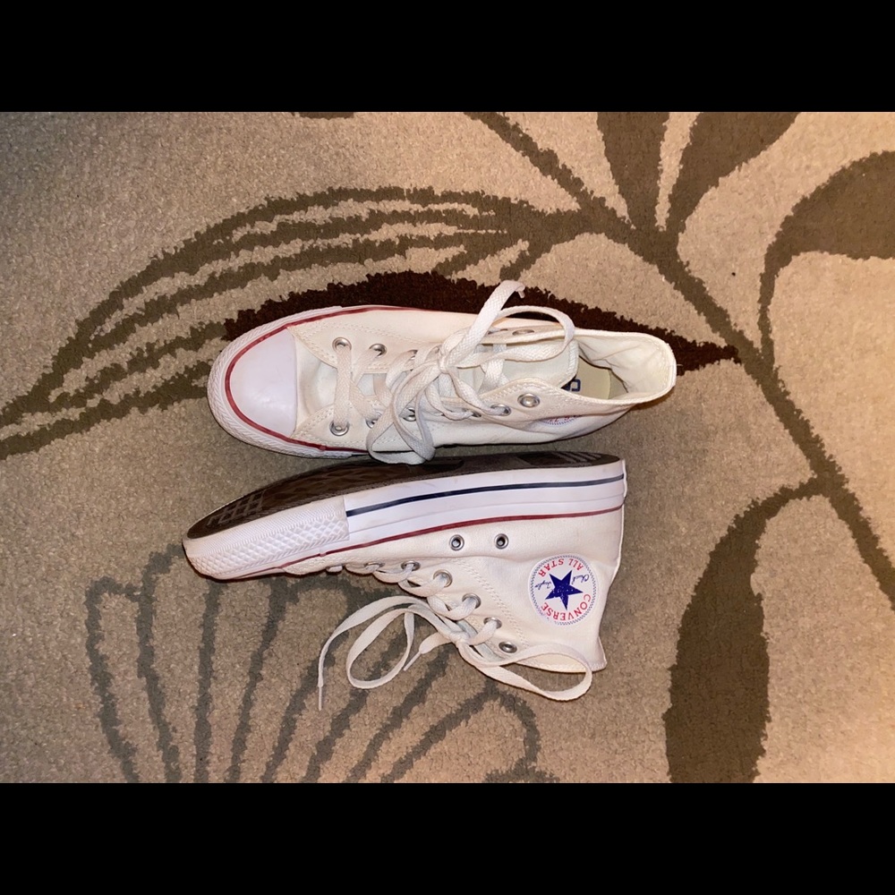 High top white converse